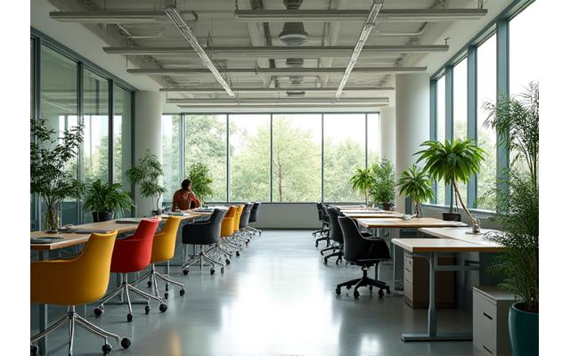 Modern office building with glass facade